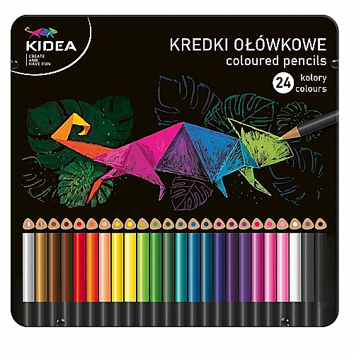 DE CREIOANE COLORATE TRIUNGHIULARE CUTIE METAL CULORI INTENSE 24/SET KIDEA KTMP24KA [1]