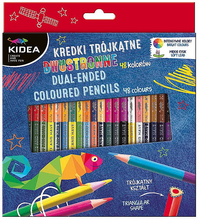 DE CREIOANE COLORATE TRIUNGHIULARE 2 CAPETE 24/SET KIDEA KTD48KKA [1]