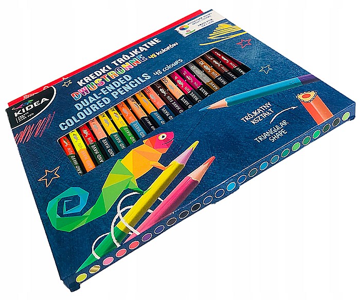 DE CREIOANE COLORATE TRIUNGHIULARE 2 CAPETE 24/SET KIDEA KTD48KKA [3]