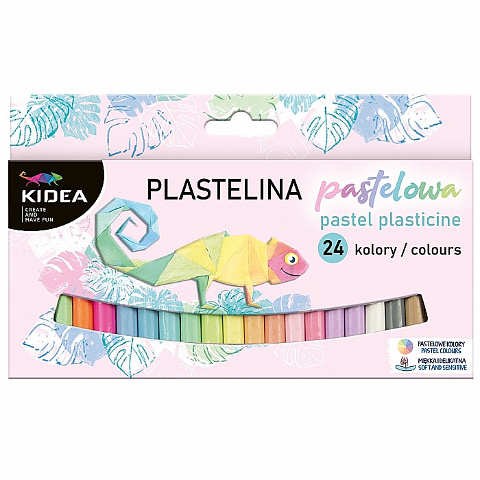 DE PLASTILINA 200GR 24 CULORI KIDEA PASTEL PP24KA [1]