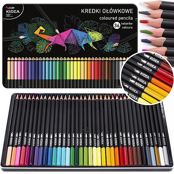 DE CREIOANE COLORATE TRIUNGHIULARE CUTIE METAL CULORI INTENSE 36/SET KIDEA KTMP36KA [2]