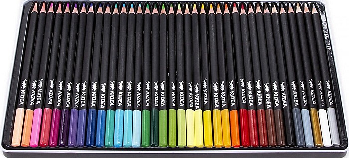DE CREIOANE COLORATE TRIUNGHIULARE CUTIE METAL CULORI INTENSE 36/SET KIDEA KTMP36KA [3]