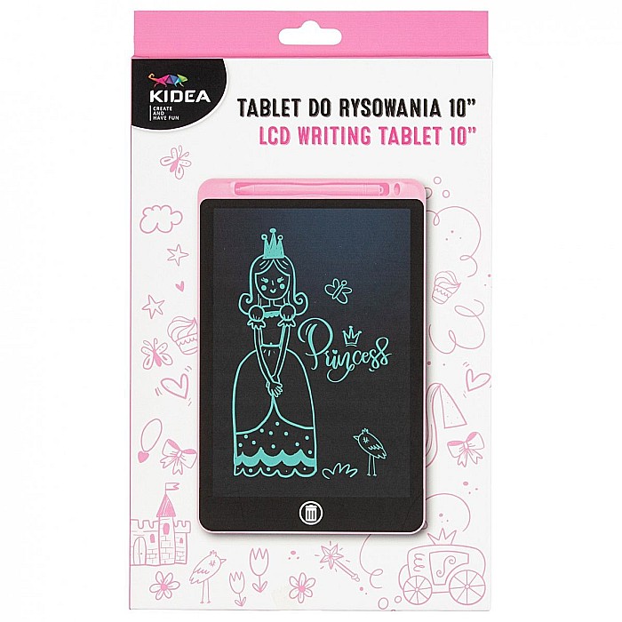 DE TABLETA LCD 10 inch PENTRU SCRIS SI DESENAT 26.8*17.5CM ROZ KIDEA TR10CKA [1]