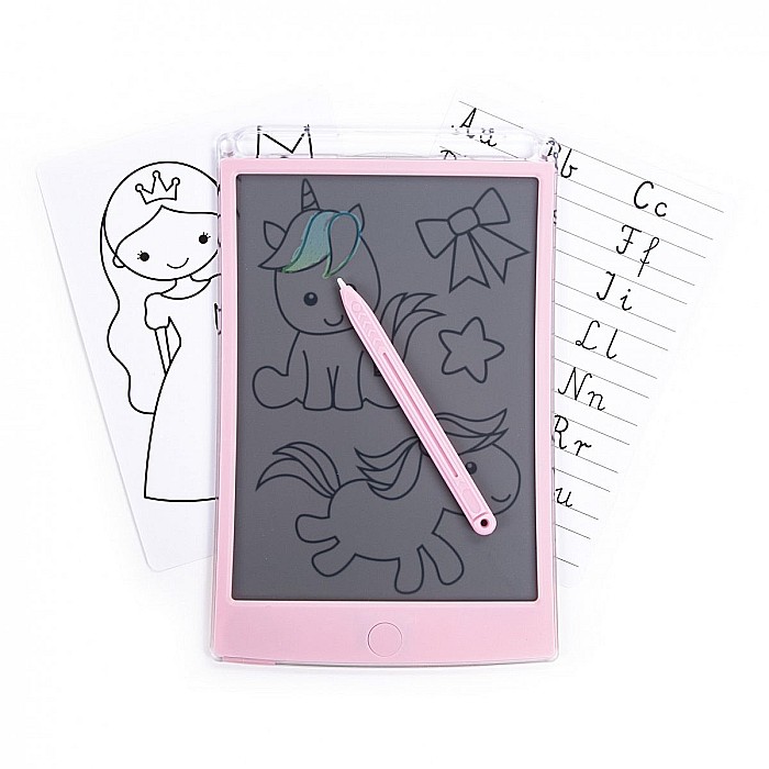 DE TABLETA LCD 8.5 inch PENTRU SCRIS SI DESENAT 21.5*13.5CM ROZ KIDEA PTLCDAKA [3]