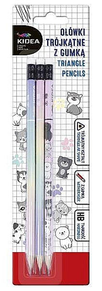 DE CREION TRIUNGHIULAR HB CU RADIERA 3/SET CULORI PASTEL KIDEA OTGUN3KA [1]