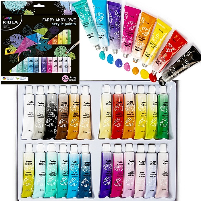 DE VOPSEA ACRILICA 6ML 24 CULORI/SET KIDEA FAA24KA [5]