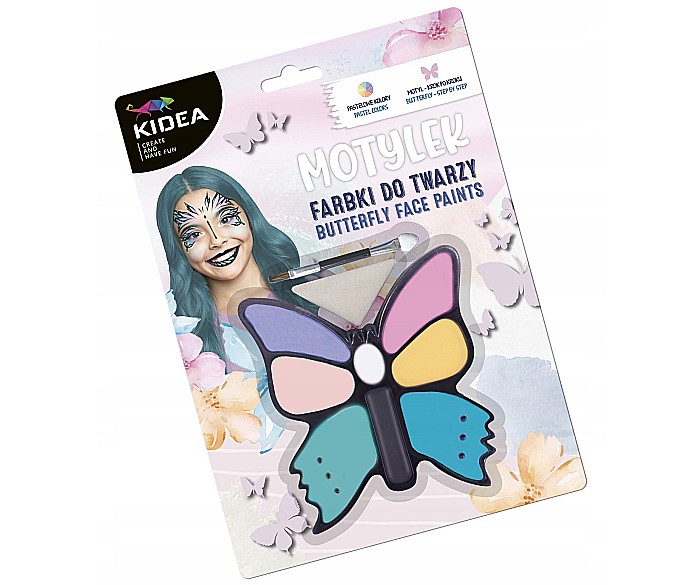 DE SET PICTURA PE FATA CU BURETE SI APLICATOR 7 CULORI FLUTURI KIDEA FDTM8KKA [2]