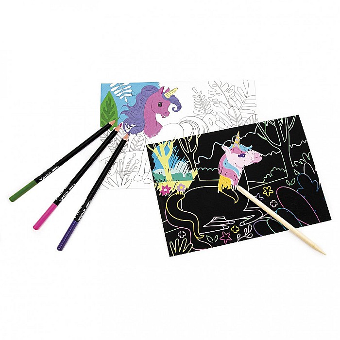 DE CARTE DE COLORAT SCRATCH ART BOOK 6 COLI UNICORN KIDEA WKBKA [2]