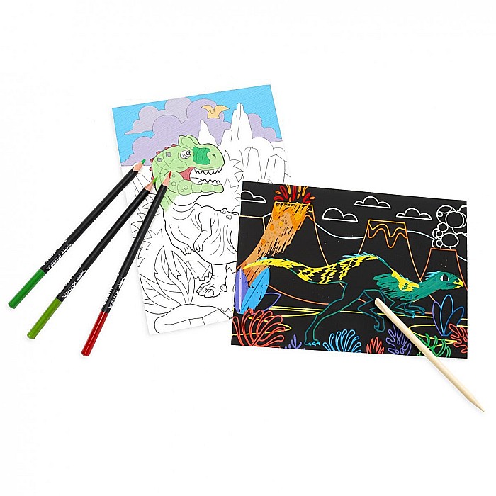 DE CARTE DE COLORAT SCRATCH ART BOOK 6 COLI DINOZAURI KIDEA WKCKA [2]