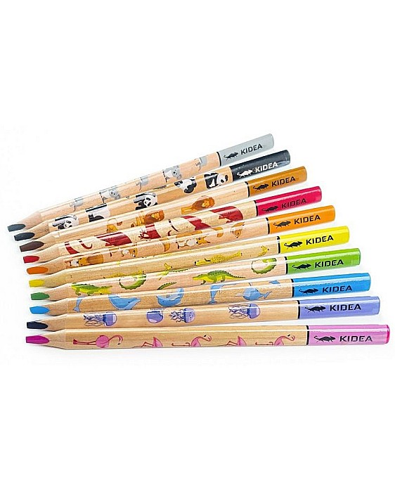 DE CREIOANE COLORATE JUMBO SAFARI 10 CULORI/SET KIDEA KTJS10KKA [3]