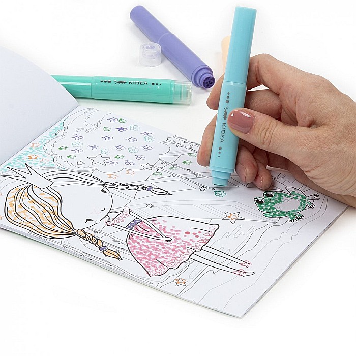 DE CARTE COLORAT PE PUNCTE ZANE + 5 MARKERE PASTEL CU STAMPILA KIDEA ZFMKSKWKA [4]