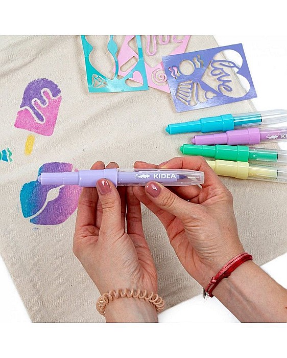 DE MARKERE SPRAY PENTRU TEXTILE 5 CULORI/SET PASTEL SWEET LOVE KIDEA MTSSSW5KA [3]