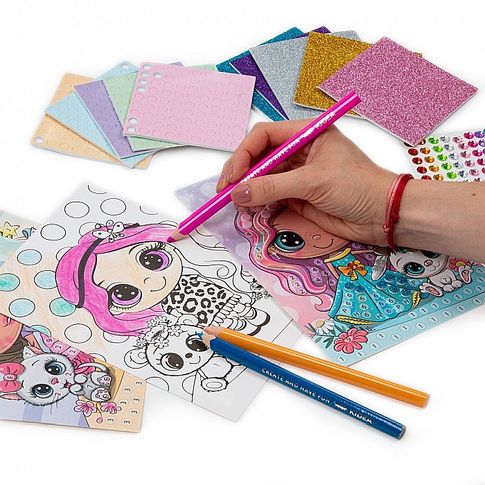 DE CARTE DE COLORAT CU STICKERE SI DIAMANTE ZANE KIDEA MOKWKA [4]