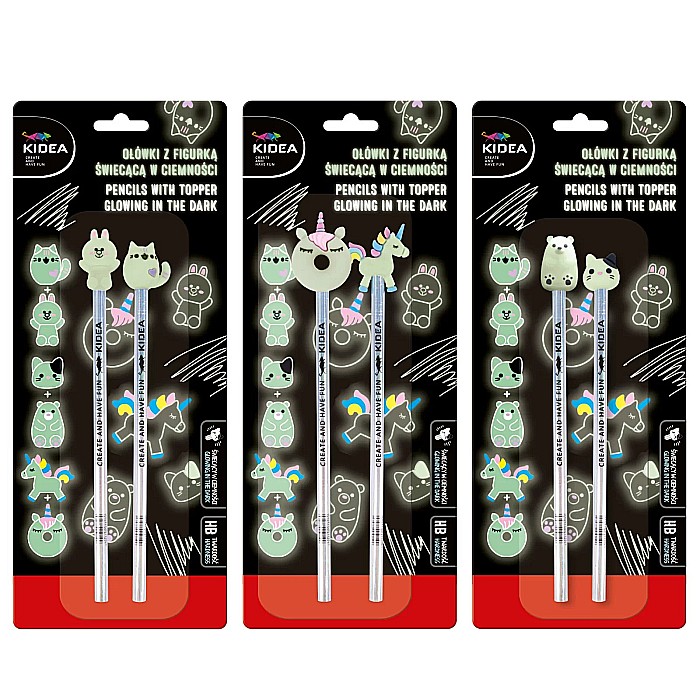 DE CREION HB 2/SET ANIMALUTE GLOW IN THE DARK KIDEA OFS2KA [1]