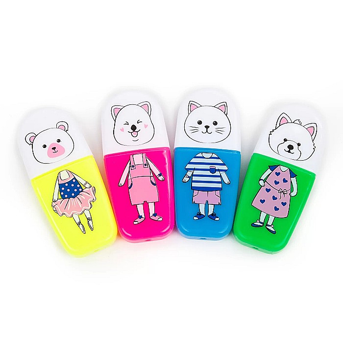 DE TEXTMARKER 4/SET CULORI INTENSE ANIMALE NEW LOOK KIDEA ZZNLKA [2]