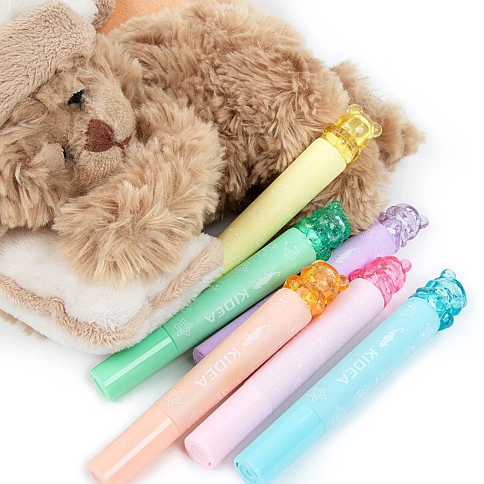 DE MARKER 2 CAPETE 6 CULORI  PASTEL + 6 STAMPILE KIDEA FSM6KA [5]