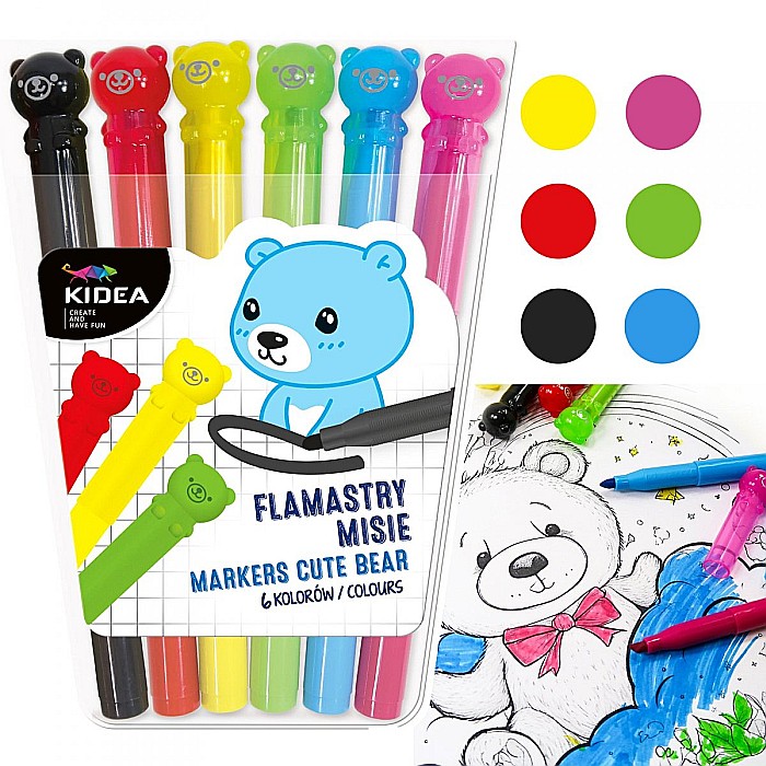 DE MARKER 6/SET CULORI ASORTATE URSULETI KIDEA FMI6KKA [2]