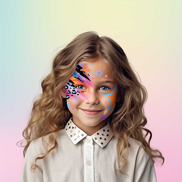 DE SET PICTURA PE FATA COPII 8 CULORI + APLICATOR KIDEA FDTG8KA [3]