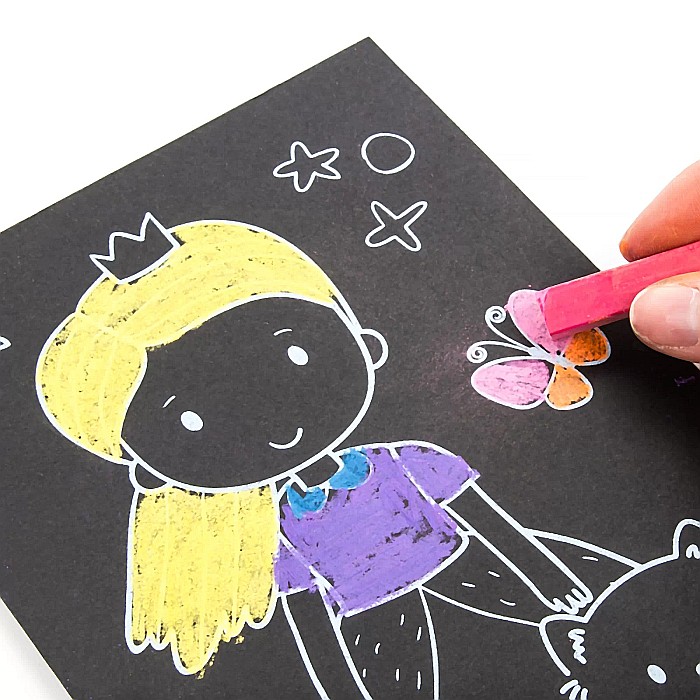 DE SET DESEN 6 CULORI PASTELURI CRETATE PRINCESS KIDEA ZRPKKA [2]