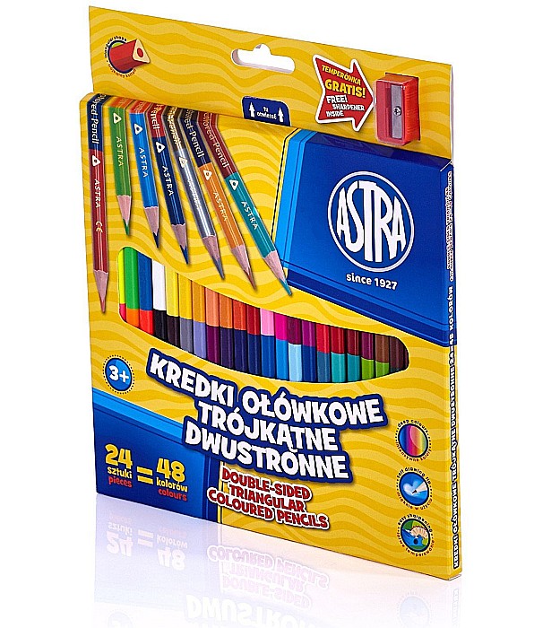 AS CREIOANE COLORATE 24/SET TRIUNGHIULARE 2 CAPETE + ASCUTITOARE ASTRA 312116004 [1]