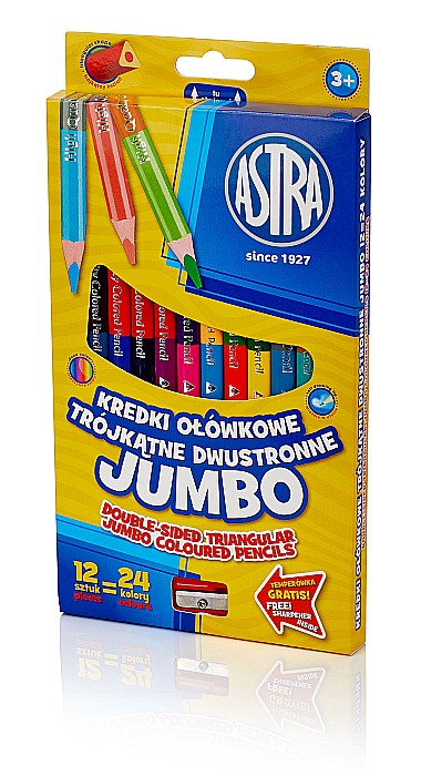 AS CREIOANE COLORATE 12/SET BICOLOR JUMBO + ASCUTITOARE ASTRA 312118001 [1]