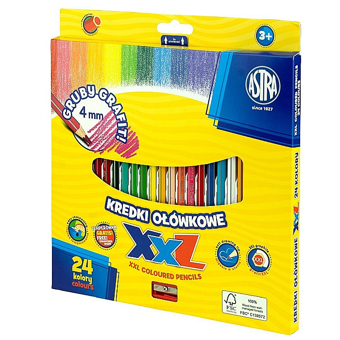 AS CREIOANE COLORATE 24/SET HEXAGONALE + ASCUTITOARE ASTRA 312120004 [1]