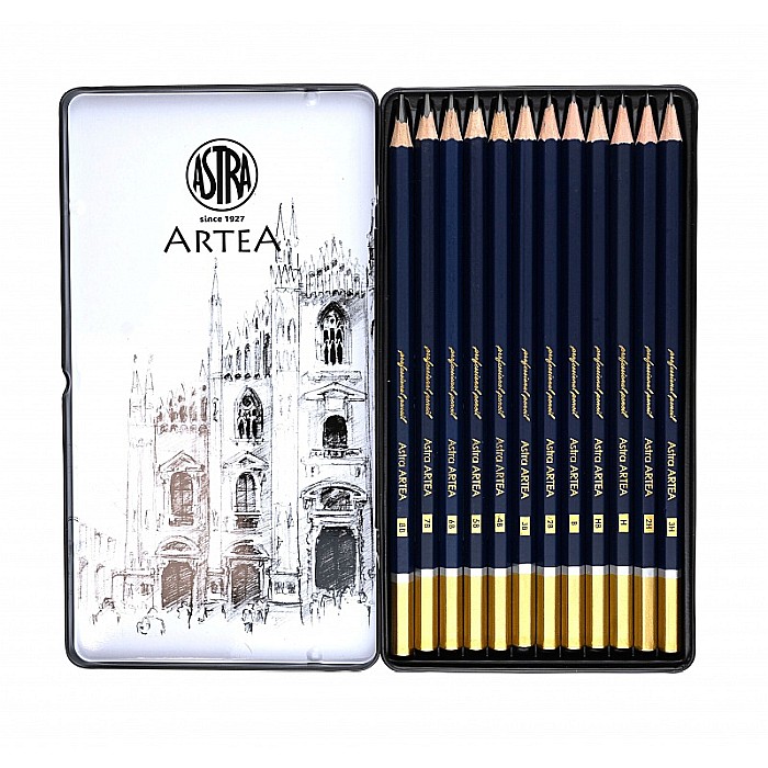 AS SET 12 CREIOANE GRAFIT 8B-3H ARTEA ASTRA CUTIE METAL 206120013 [2]