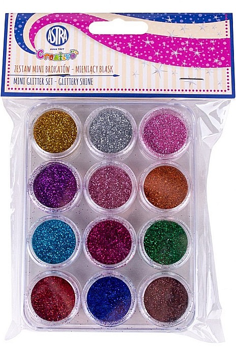 AS SCLIPICI 12 CULORI GLITTER SHINE 2.5CM ASTRA CREATIVO 335121010 [1]