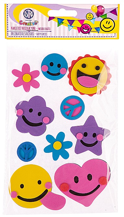 AS STICKER SPUMA HAPPY SMILEYS 10/SET ASTRA CREATIVO 335122018 [1]