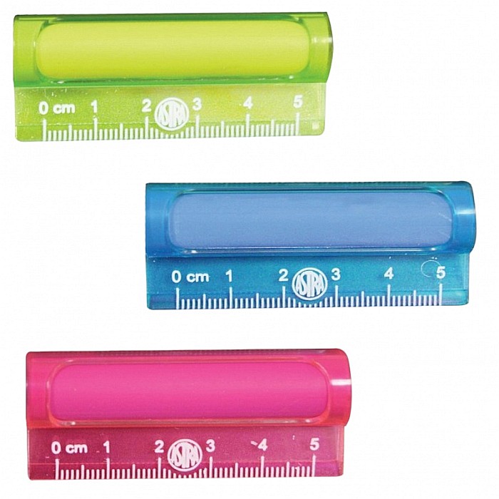 AS RADIERA SI RIGLA 5CM 2 IN 1 ASTRA CULORI ASORTATE 425022005 [3]