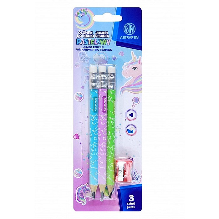 AS CREION JUMBO GRAFIT HB TRIUNGHIULAR UNICORN  3/SET 206023902 [1]