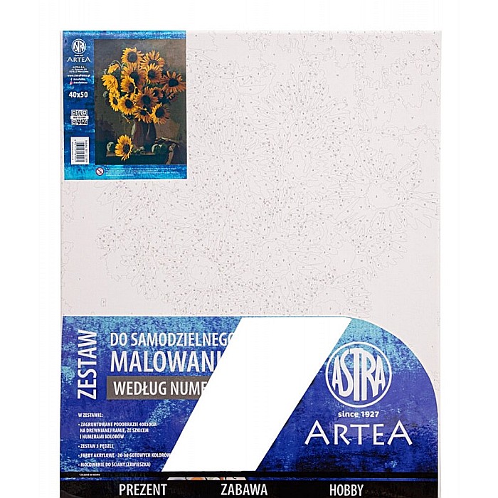 AS PANZA PICTURA PE NUMERE 40*50CM CU VOPSELE SI PENSULE, FLOAREA SOARELUI 801022901 [2]
