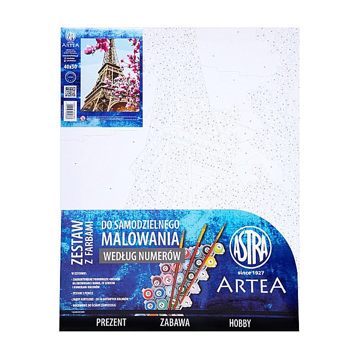 AS PANZA PICTURA PE NUMERE 40*50CM CU VOPSELE SI PENSULE, TURNUL EIFFEL 801022902 [6]