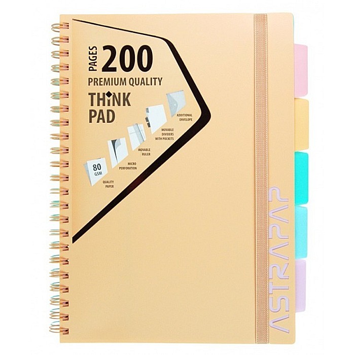 AS CAIET A4 PP SPIRA 200F CU ELASTIC, RIGLA SI 5 SEPARATOARE, PASTEL PATRATELE 107023003 [5]