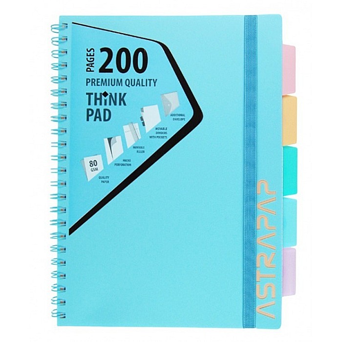 AS CAIET A4 PP SPIRA 200F CU ELASTIC, RIGLA SI 5 SEPARATOARE, PASTEL PATRATELE 107023003 [6]