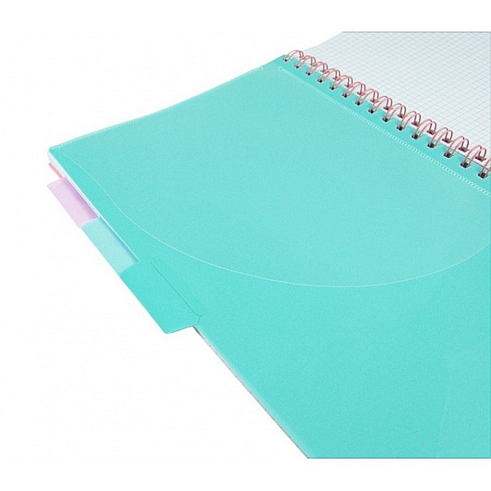 AS CAIET A4 PP SPIRA 200F CU ELASTIC, RIGLA SI 5 SEPARATOARE, PASTEL PATRATELE 107023003 [9]