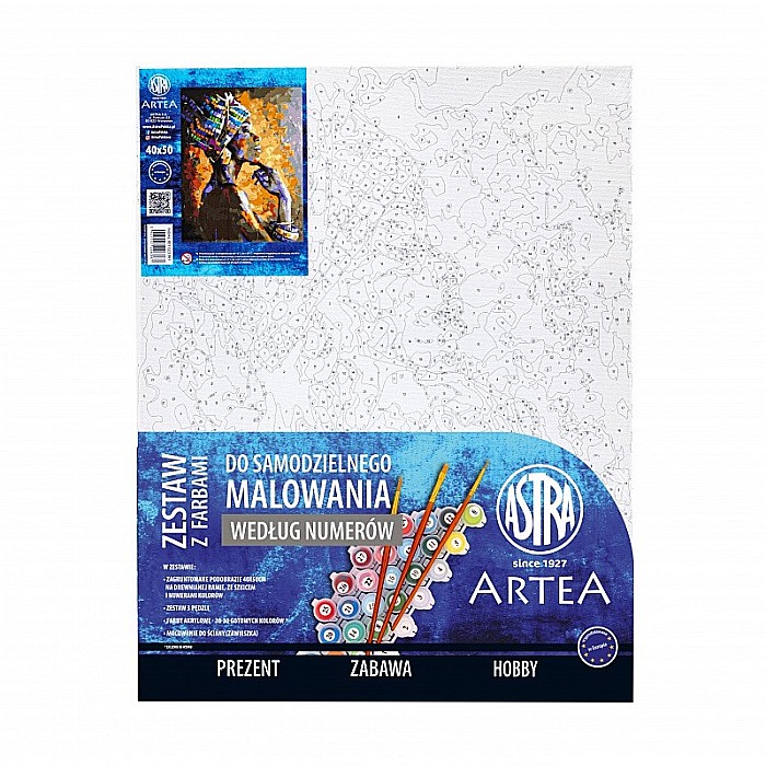 AS PANZA PICTURA PE NUMERE 40*50CM CU VOPSELE SI PENSULE, SUFLET AFRICAN 801023901 [2]