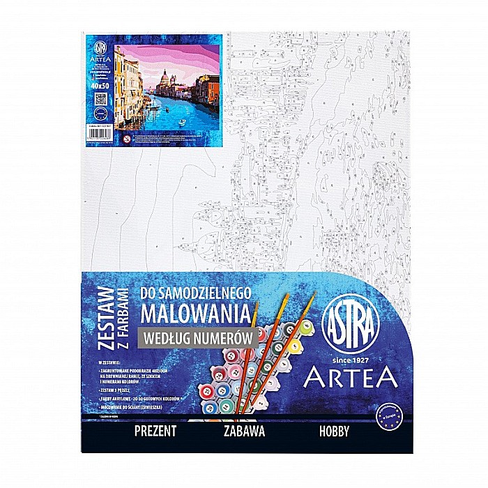 AS PANZA PICTURA PE NUMERE 40*50CM CU VOPSELE SI PENSULE, PEISAJ VENETIAN 801023907 [2]