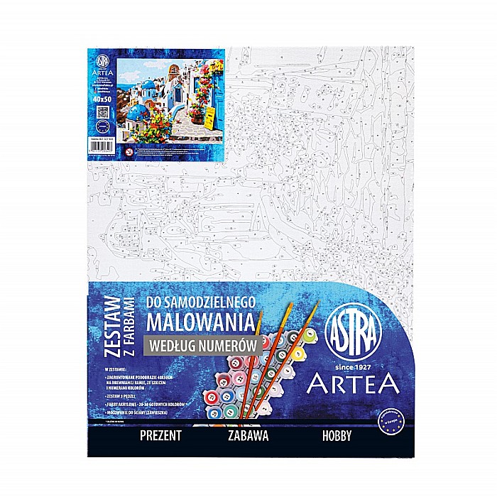 AS PANZA PICTURA PE NUMERE 40*50CM CU VOPSELE SI PENSULE, MAGICUL SANTORINI 801023908 [2]