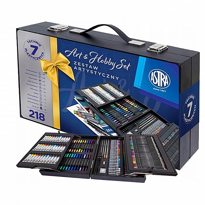 AS SET ASTRA ART&HOBBY 218 PIESE CU VALIZA LEMN 602124001 [1]