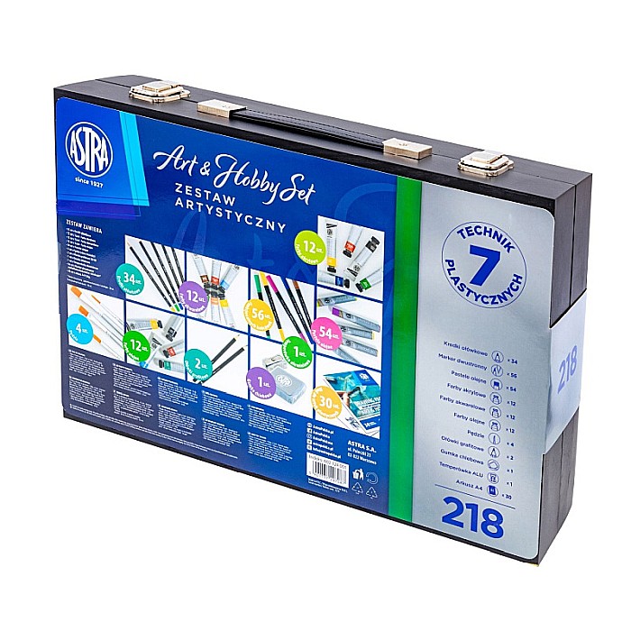 AS SET ASTRA ART&HOBBY 218 PIESE CU VALIZA LEMN 602124001 [3]