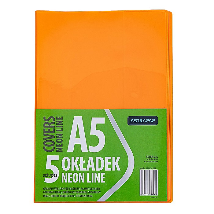 AS COPERTA PLASTIC A5 CULORI NEON 5/SET 124024001 [1]