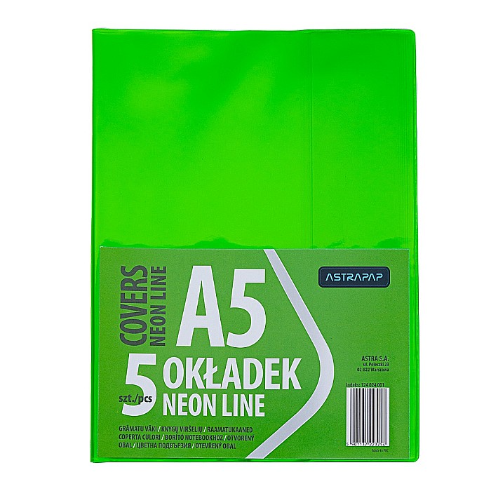 AS COPERTA PLASTIC A5 CULORI NEON 5/SET 124024001 [3]