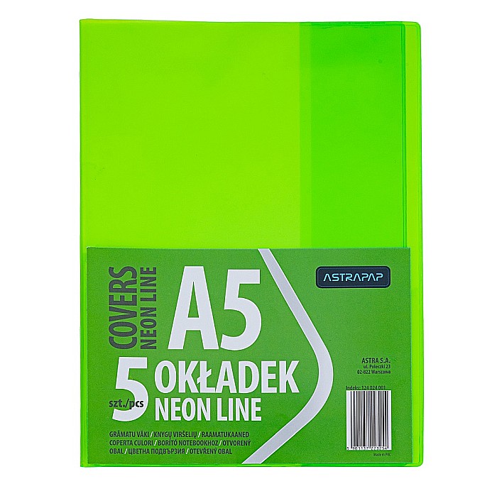 AS COPERTA PLASTIC A5 CULORI NEON 5/SET 124024001 [4]
