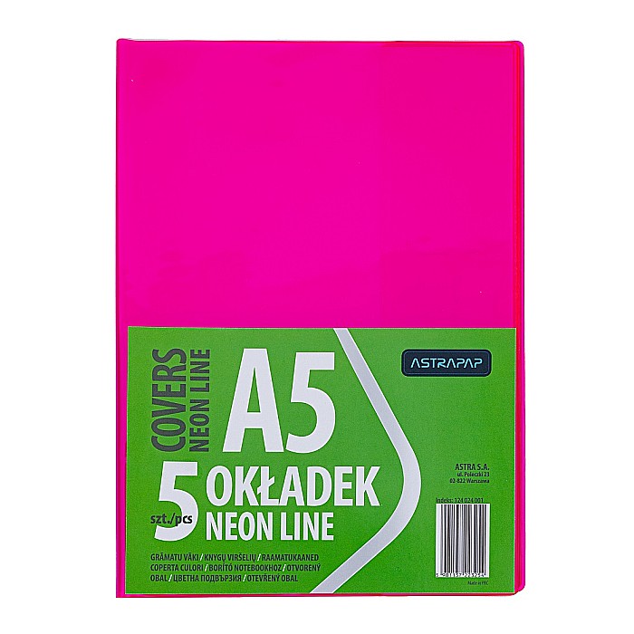 AS COPERTA PLASTIC A5 CULORI NEON 5/SET 124024001 [5]