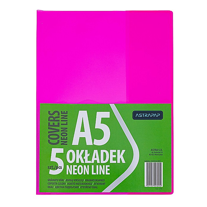 AS COPERTA PLASTIC A5 CULORI NEON 5/SET 124024001 [6]