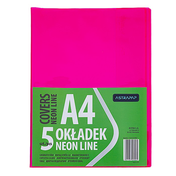 AS COPERTA PLASTIC A4 CULORI NEON 5/SET 124024002 [1]