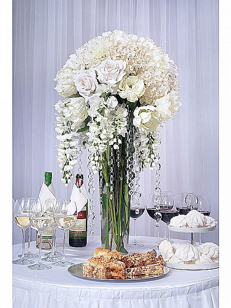 PD GHIRLANDA DIN CRISTALE, transparent, 1 metru, 18x30mm, CC02 [5]