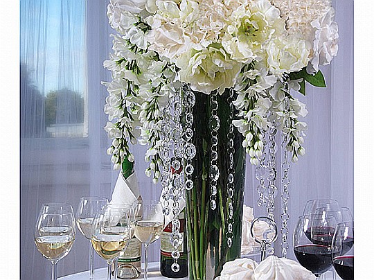 PD GHIRLANDA DIN CRISTALE, transparent, 1 metru, 18x30mm, CC02 [6]