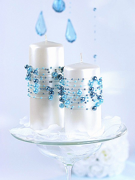 PD GHIRLANDA PERLE DECOR TURQUOISE 1.3M 5/SET GP15 [1]